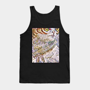 A Cat and An Owl Mosaic Mash-Up Tank Top